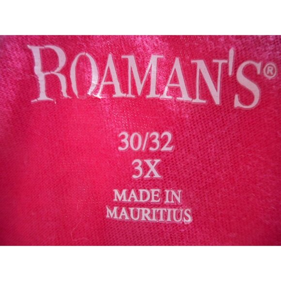 Roaman's Scoop Neck Swing tunic Tee Size 3x 30/32 Raspberry Pink - Picture 2 of 5